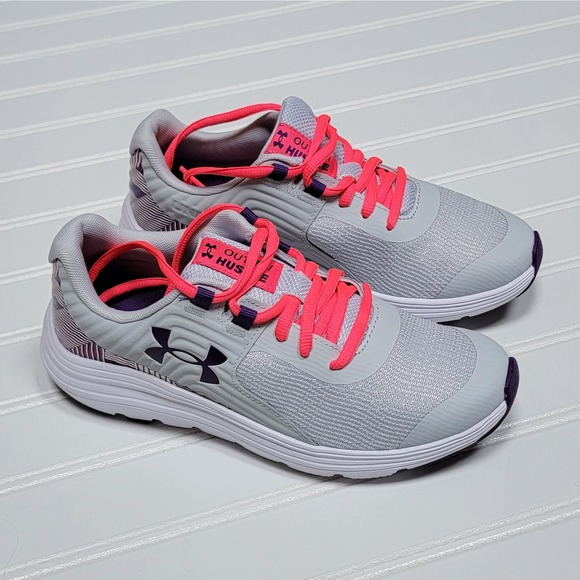 New Under Armour GGS Outhustle Print Sneakers - Picture 1 of 11